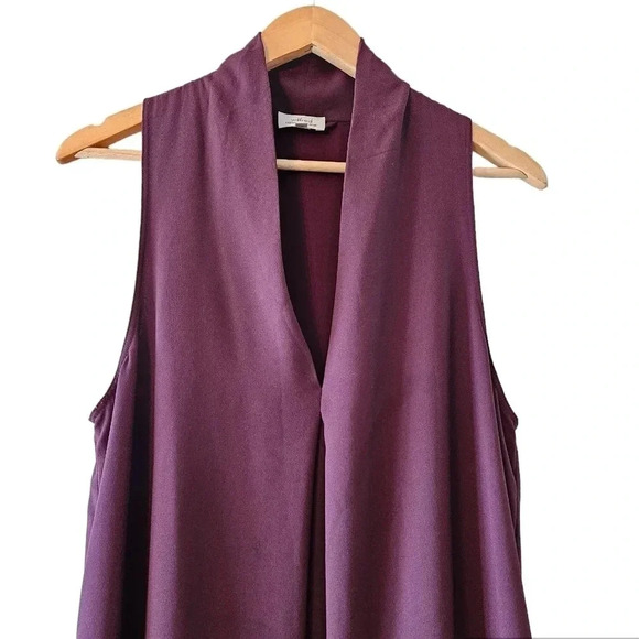 Aritzia Wilfred Monge Burgundy Mini Classy Sleeveless  Dress Size Medium. - Picture 4 of 10